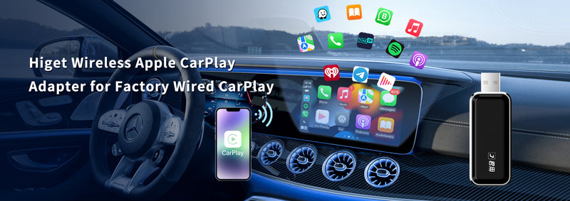 Higet Wireless Apple CarPlay Adapter for Wired CarPlay – Fast, Easy Plug & Play