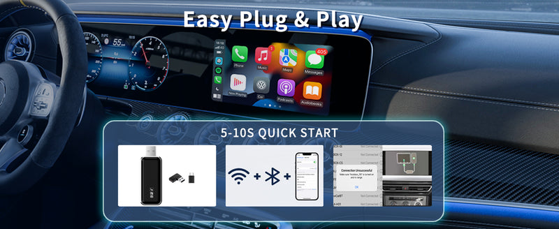 Higet Wireless Apple CarPlay Adapter for Wired CarPlay – Fast, Easy Plug & Play