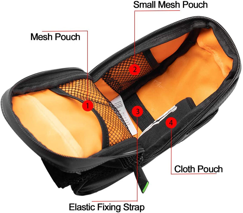 UPF-C7-1 Bike Saddle Bag with Water Bottle Pouch Waterproof