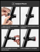 UPF-TL907 Smart Bicycle Brake Taillight IPX6 Waterproof 400mah